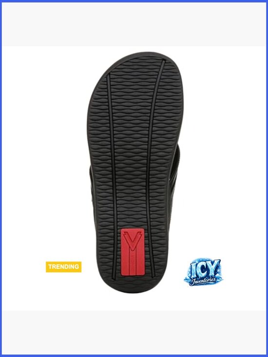 Leather-Trimmed Thong Sandal with Cushioned Footbed